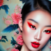 High-End Fashion Model Painting